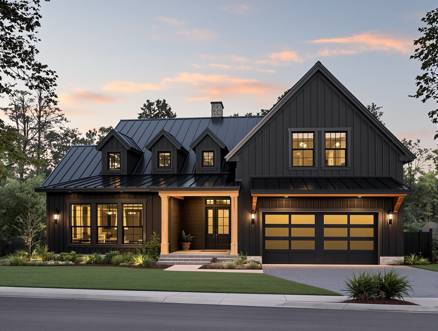 Modern Farmhouse home — Black Modern Farmhouse