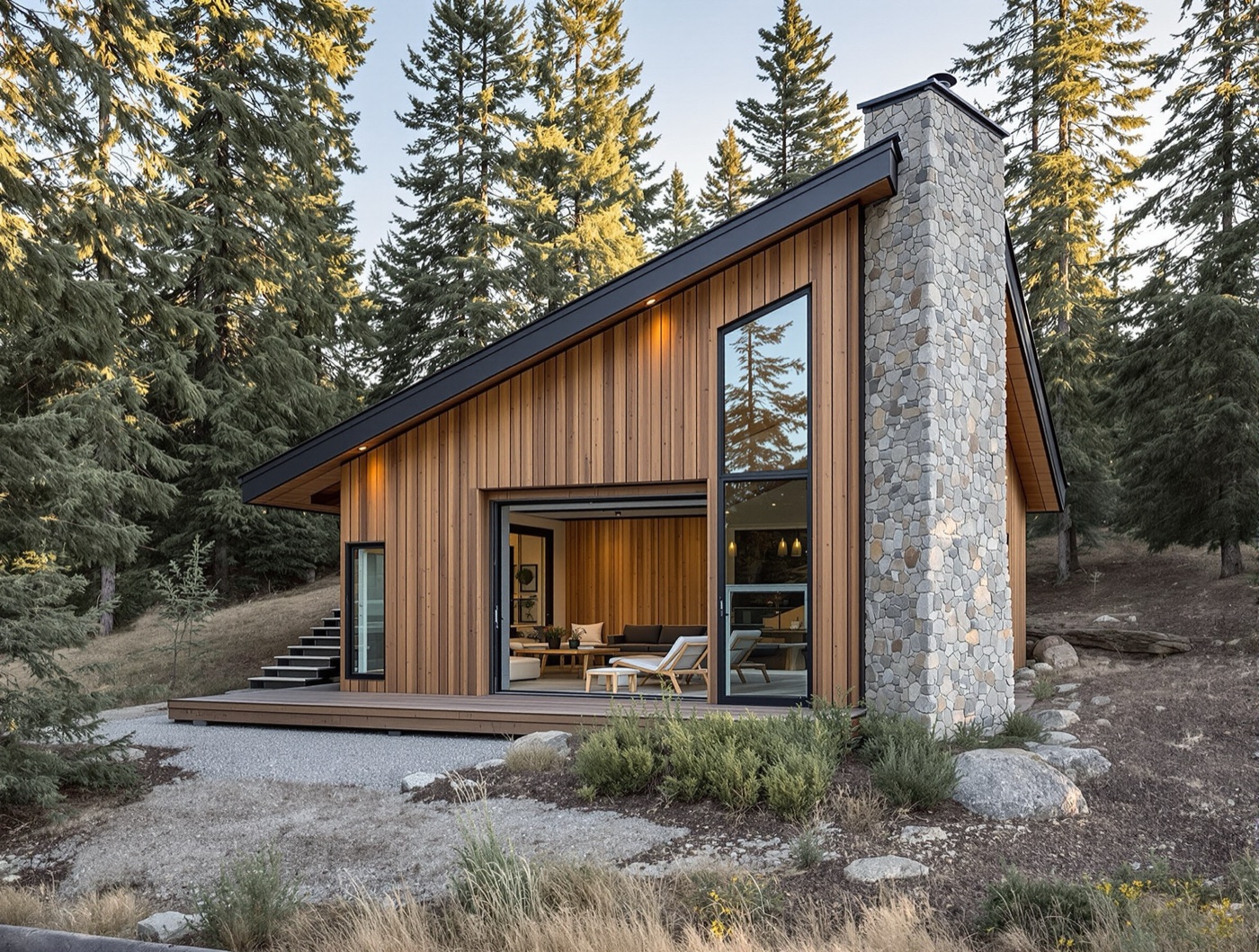 Mountain Modern home — Glass Mountain Cabin